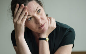Woman looking stressed