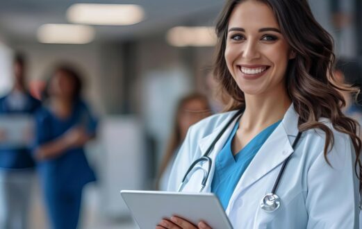 female doctor smiling