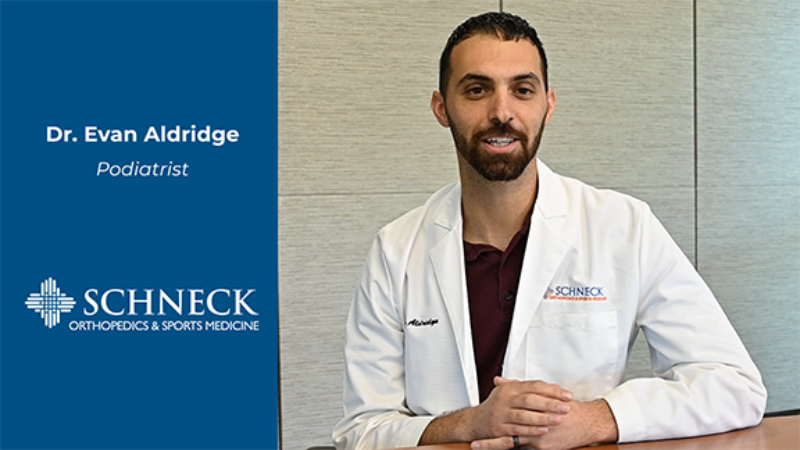 Thumbnail of Dr. Evan Aldridge, Podiatrist at Schneck Orthopedics & Sports Medicine
