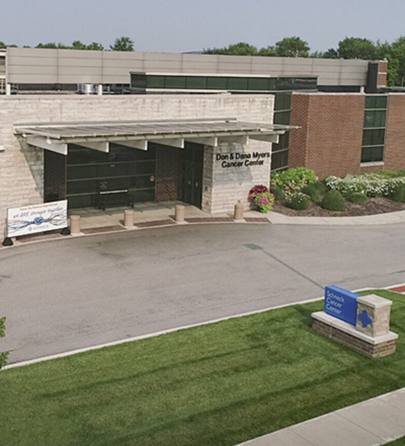Schneck Cancer Center Building high angle