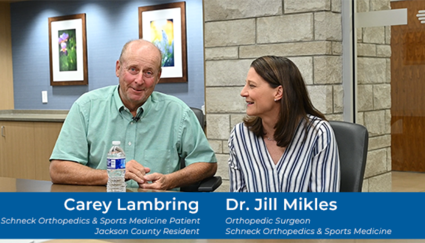 photo of Carey Lambring and Dr. Jill Mikles