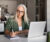 Woman working at a computer