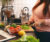 Woman cutting vegetables