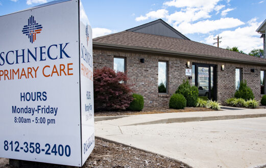 Exterior of Schneck Primary Care building in Brownstown, Indiana