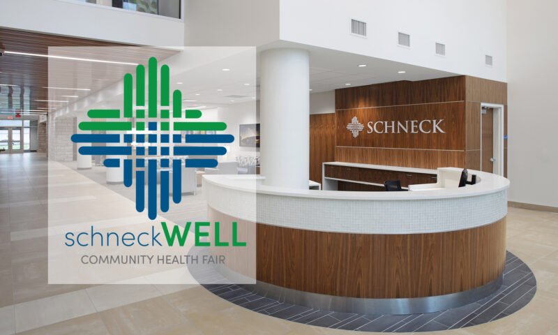 Inside of Schneck Well Life lobby