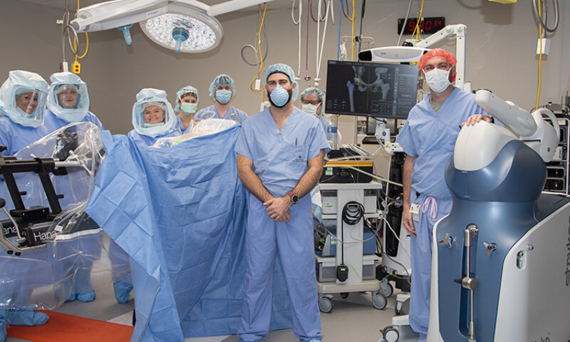 Doctors prepping for surgery